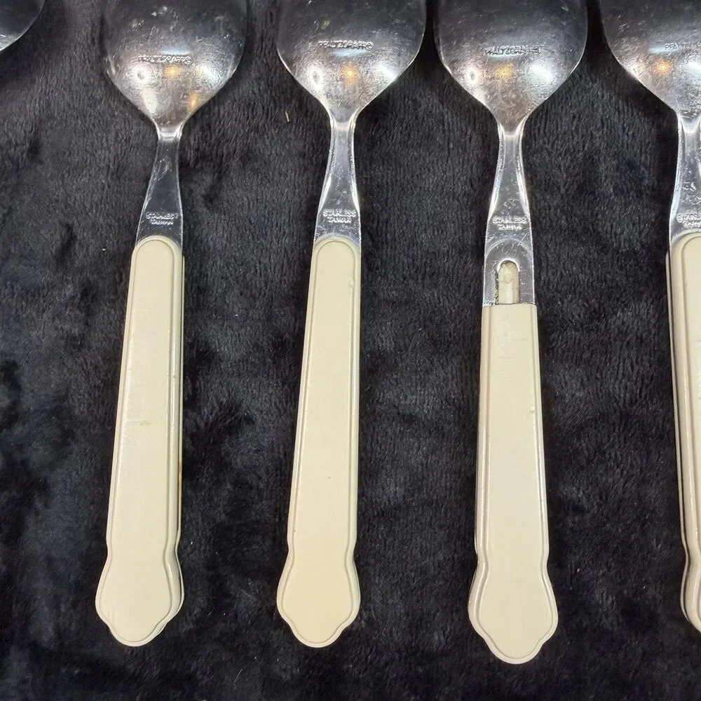 Pfaltzgraff Tea Rose Flatware 8 Piece Stainless Serving Pieces Country Vintage